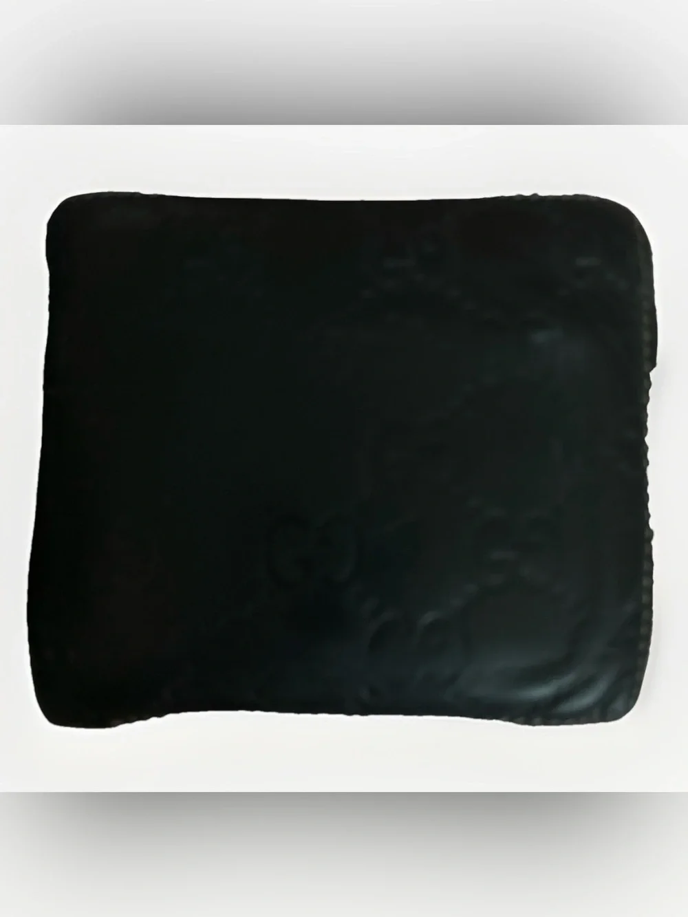 Gucci Black Embossed Leather Money Clip Wallet